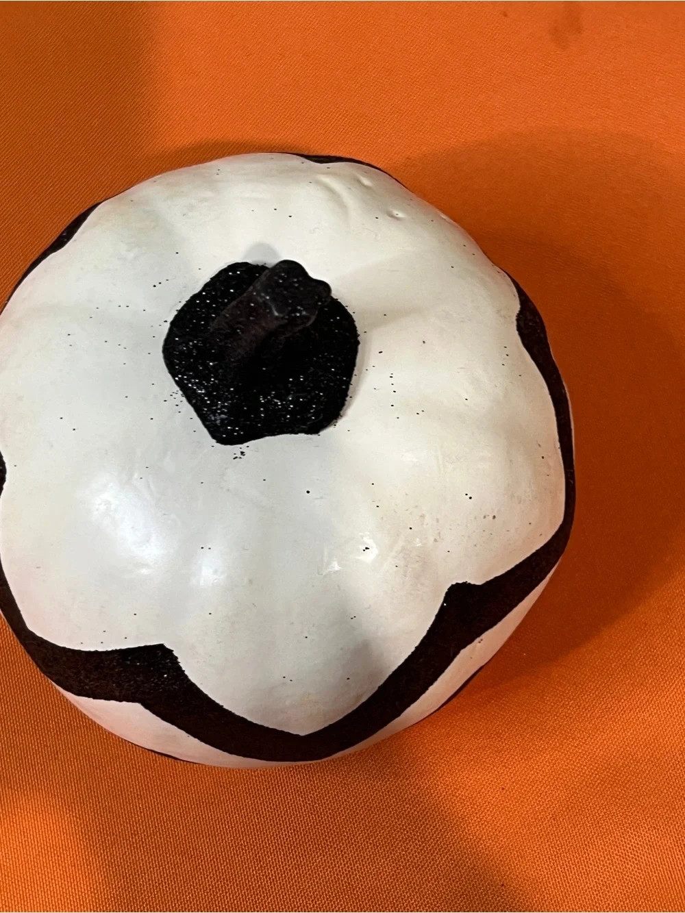 White and Black Decorative Pumpkins - Holiday Tabletop Décor - Picture 12 of 16
